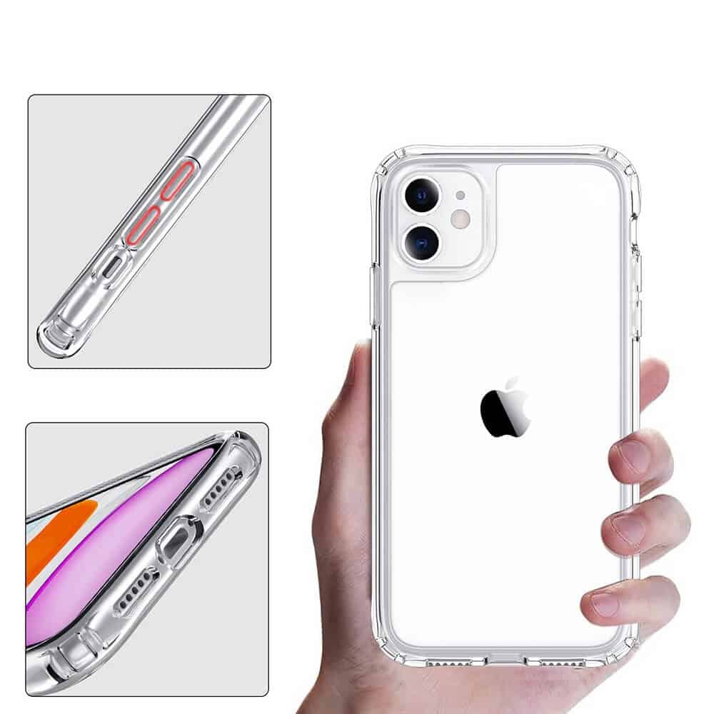 High End Clear Tpu Acrylic Hybrid Phone Case (1)