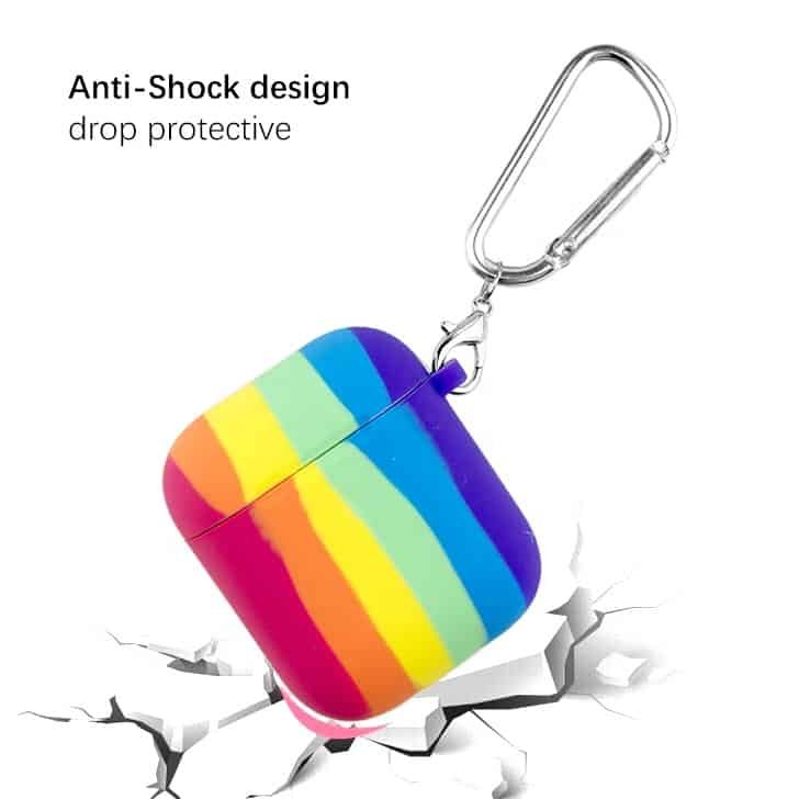 airpods colored rainbow rubber earphone case (3)