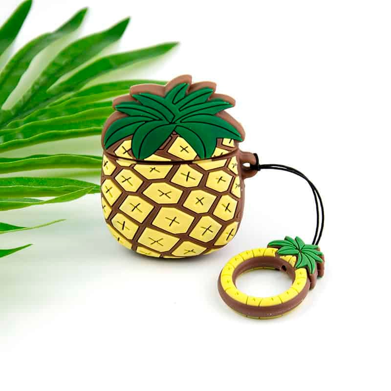 airpods pineapple fruit shape silicone case (5)