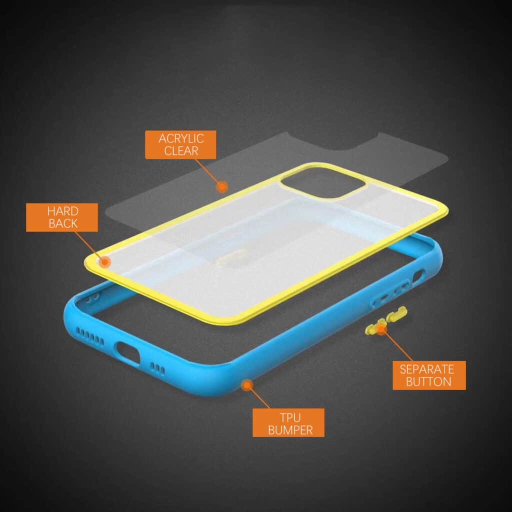 easy button clear tpu pc bicolored phone case (3)