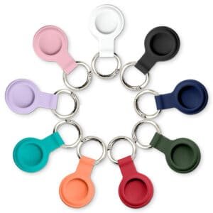 airtags silicone case anti lost keychain hooks (1)