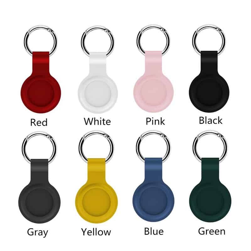 airtags silicone case anti lost keychain hooks (5)