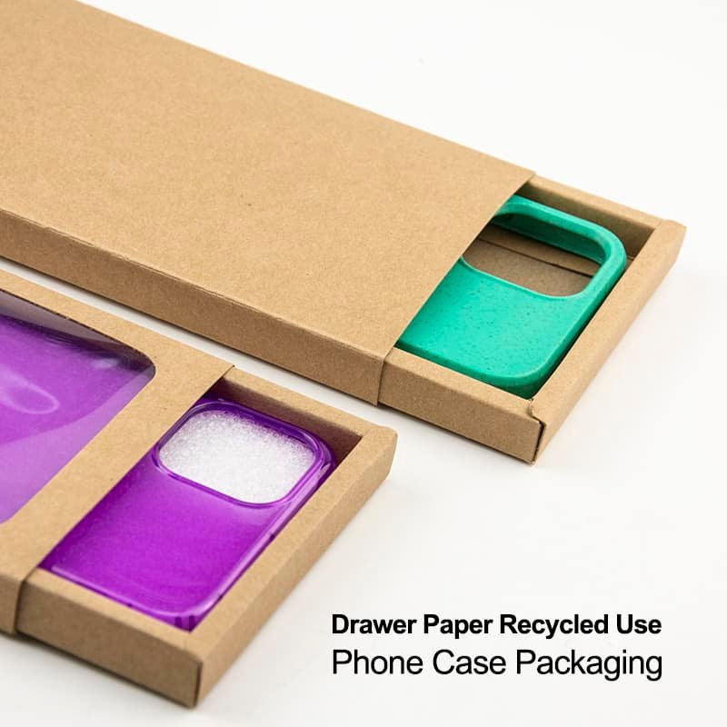 Sliding Kraft Packages Cell Phone Case Custom Packaging Window Paper Box Phone Case Packaging Box