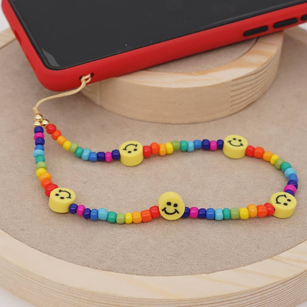 crystal beads phone case charm strap string (1)