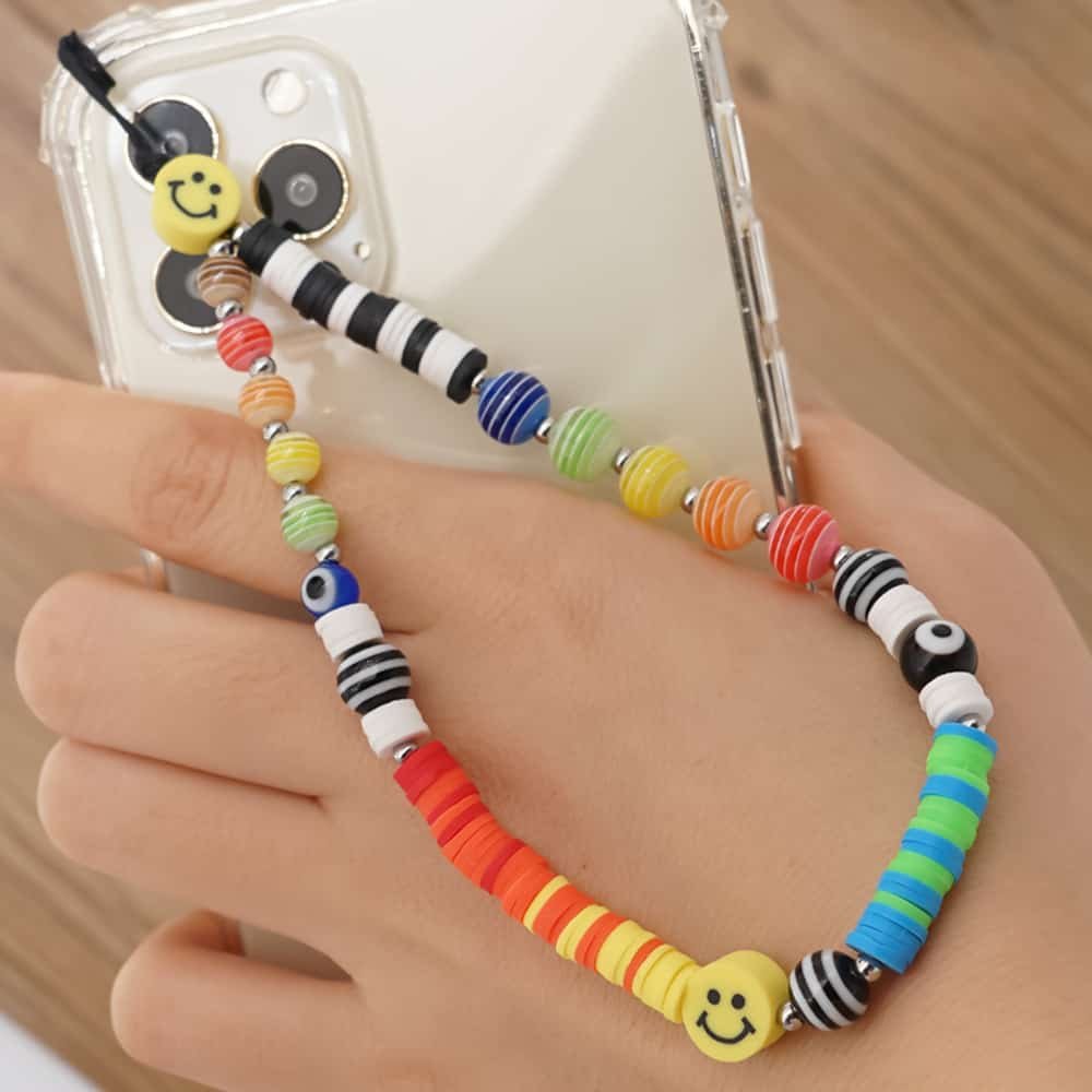 crystal beads phone case charm strap string (4)