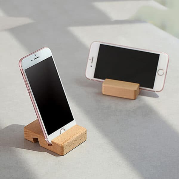 natural wood cell phone stand holder (1)