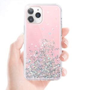 iphone phone case clear glitter (1)