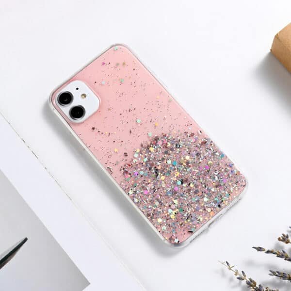 iphone phone case clear glitter (4)