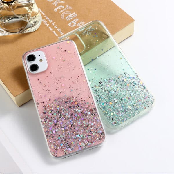 iphone phone case clear glitter (5)