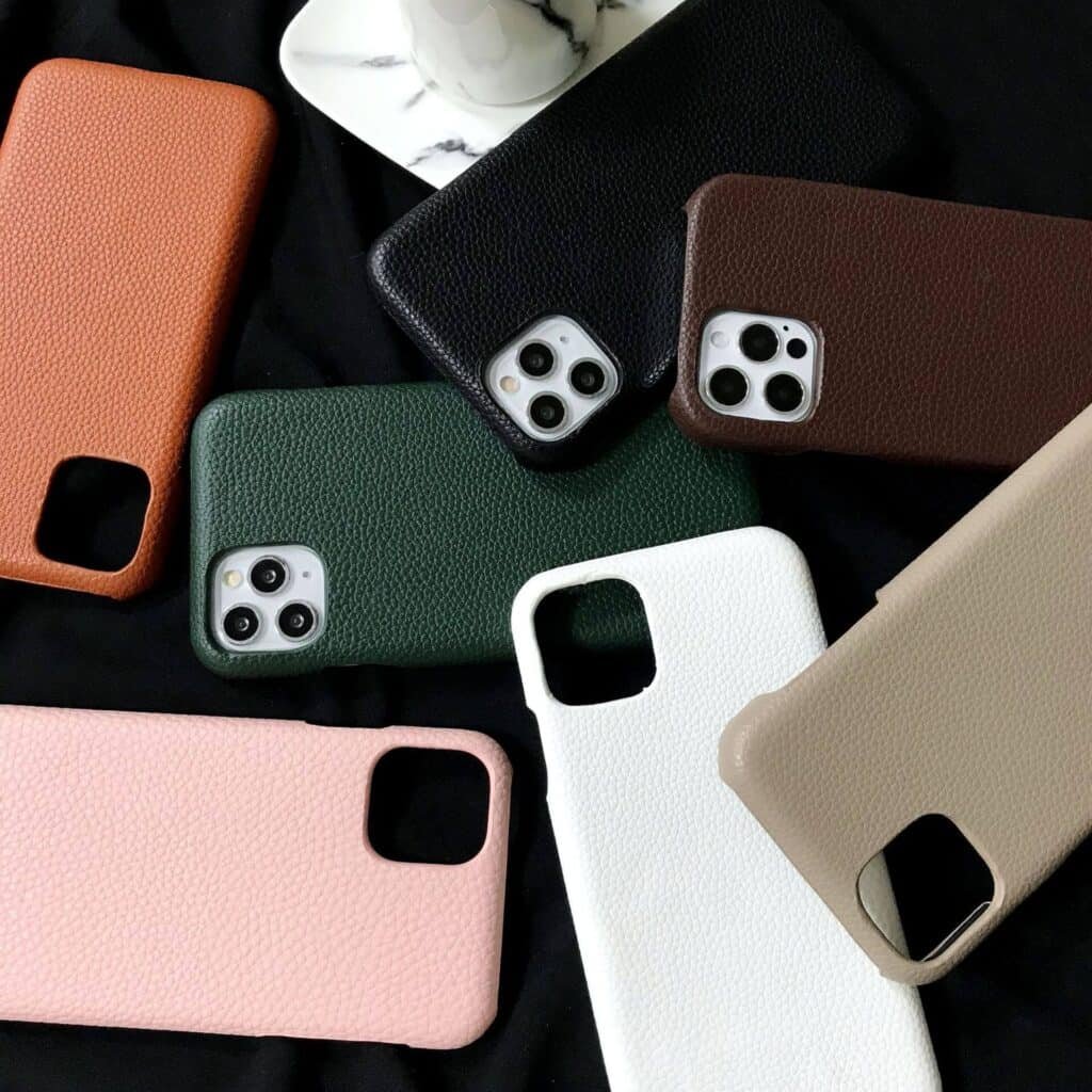 multi color pebble grain leather phone case (2)