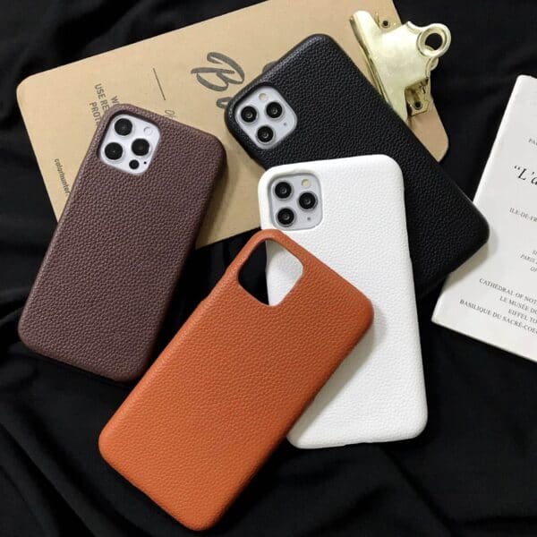 multi color pebble grain leather phone case (3)