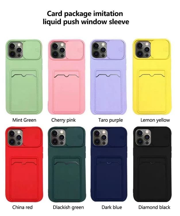 silicone slide camera cover card phone case (4)