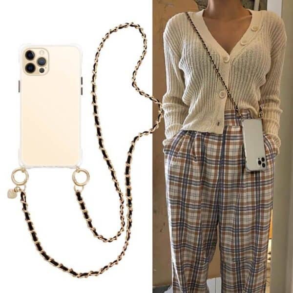 clear chain necklace strap crossbody phone case (2)