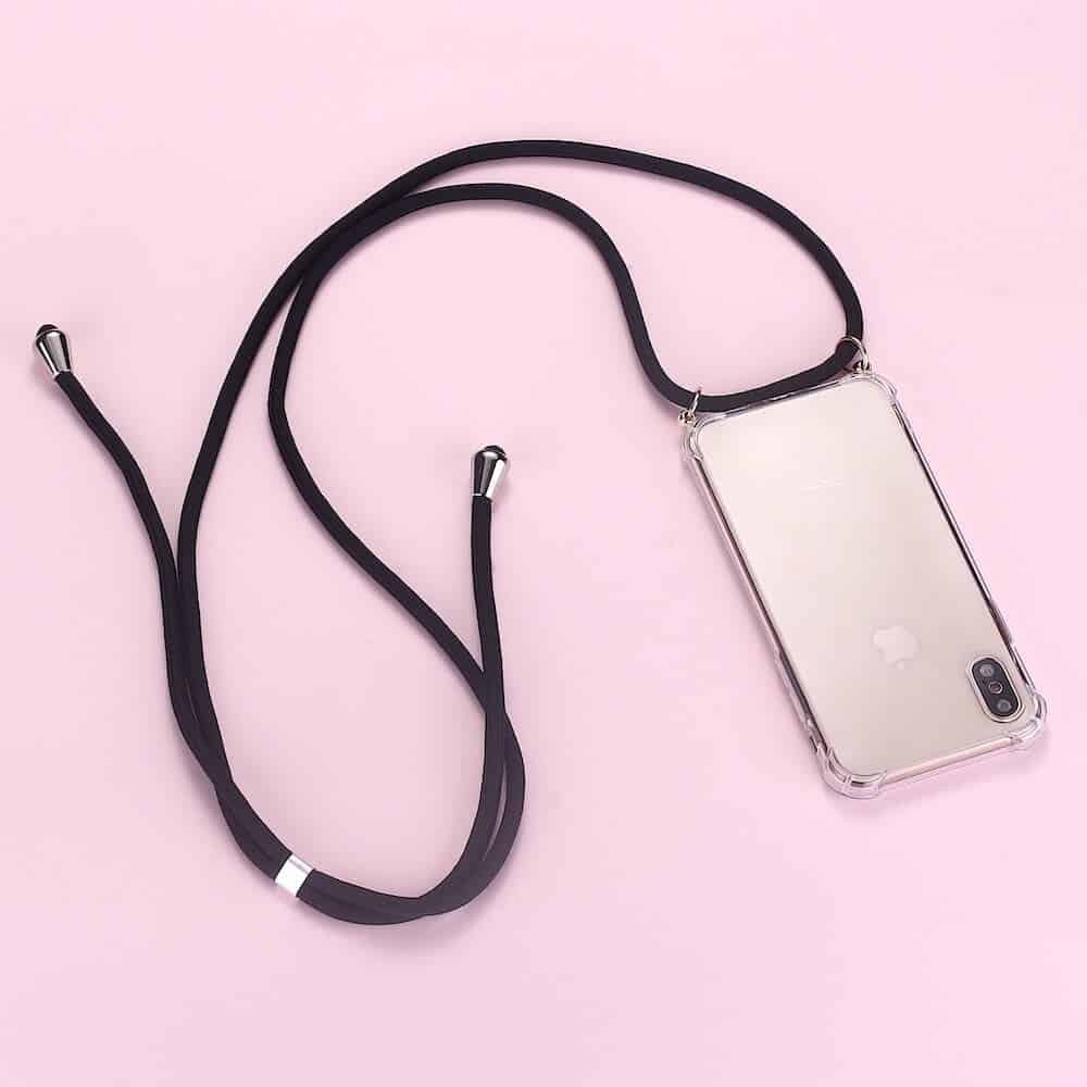 Luxury Crossbody Lanyard Necklace Leather Bracelet Chain Phone case Strap