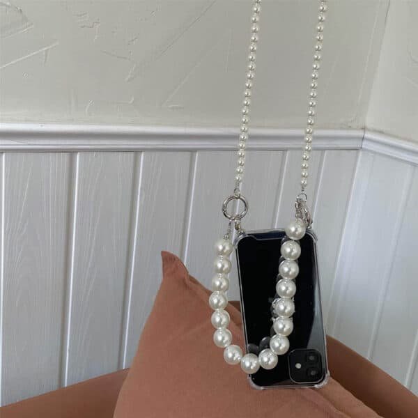 pearl chain hanging strap crossbody phone case (5)