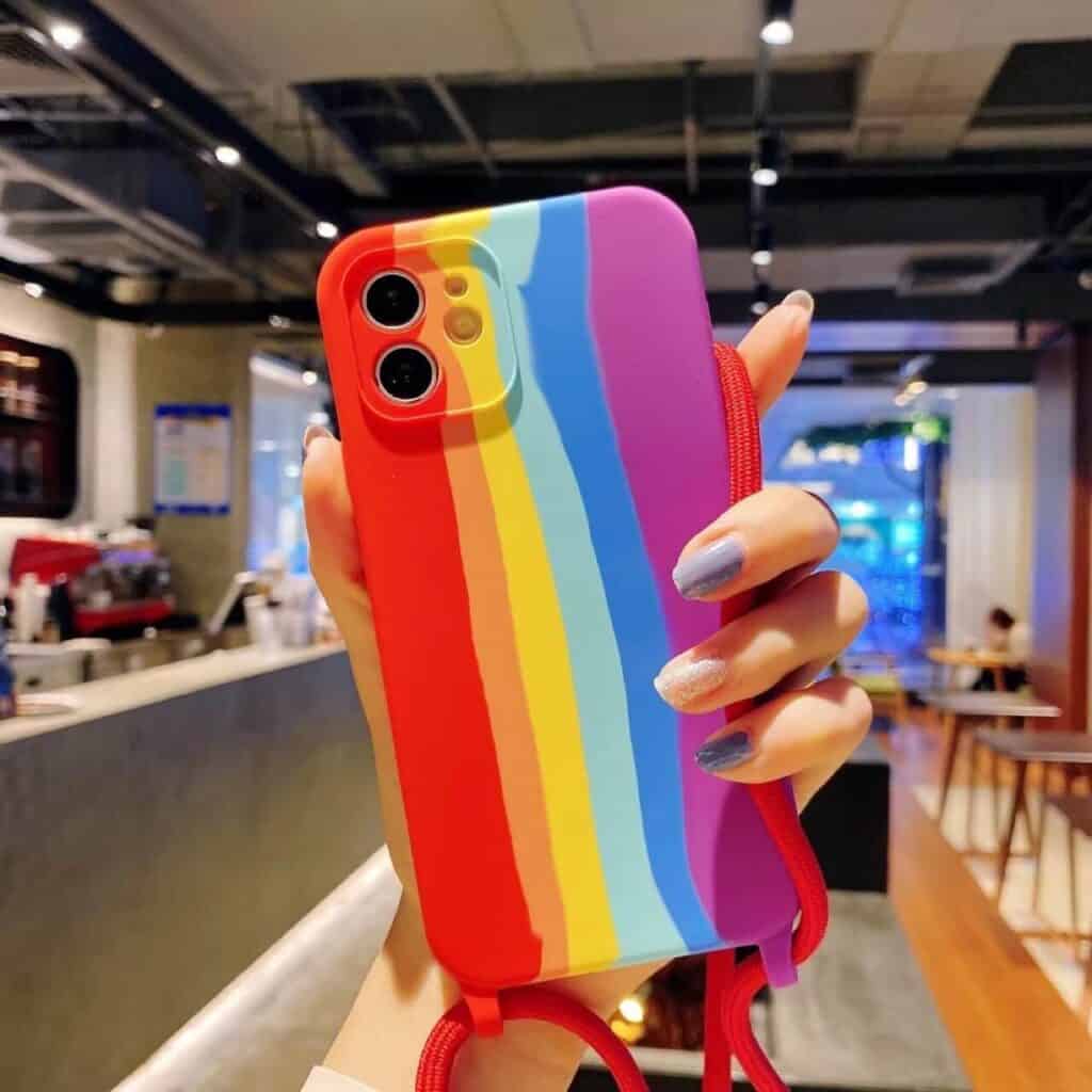 crossbody cell phone case rainbow colors (2)