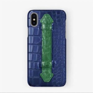 wholesale manufacture pu leathr crocodile back cover phone case with loop and stand (3)
