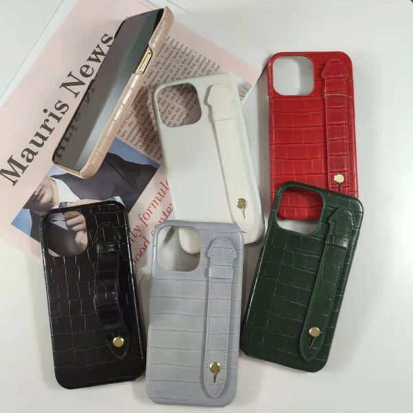 wholesales pu leather loop for phone case with finger grip (4)