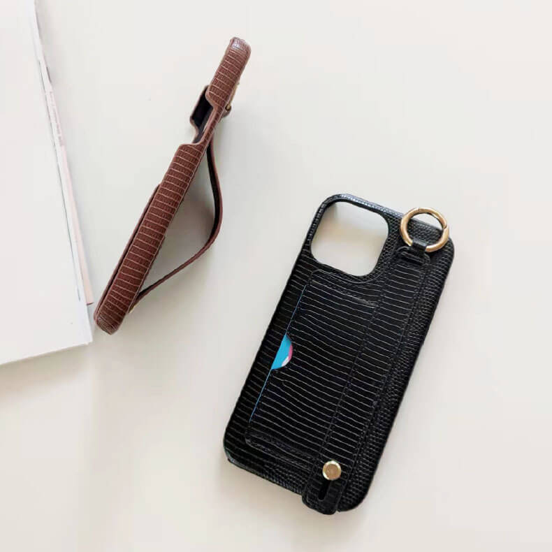 wholesales iphone case with card holder and strap loop (1)