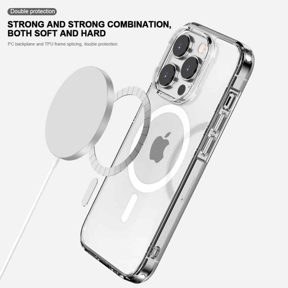transparent wireless charging magsafe phone case