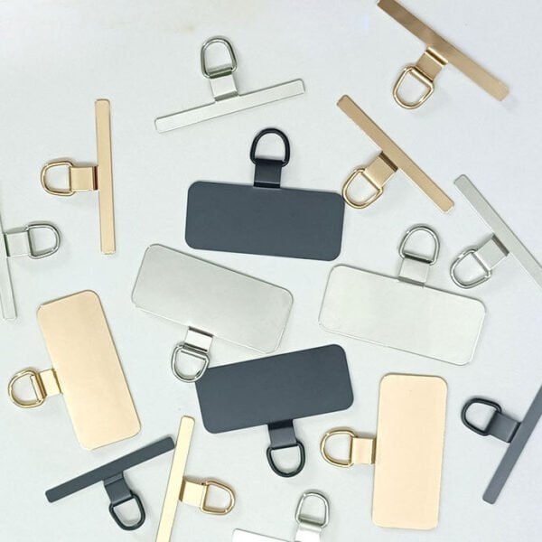 metal stainless steel phone tether tab patch