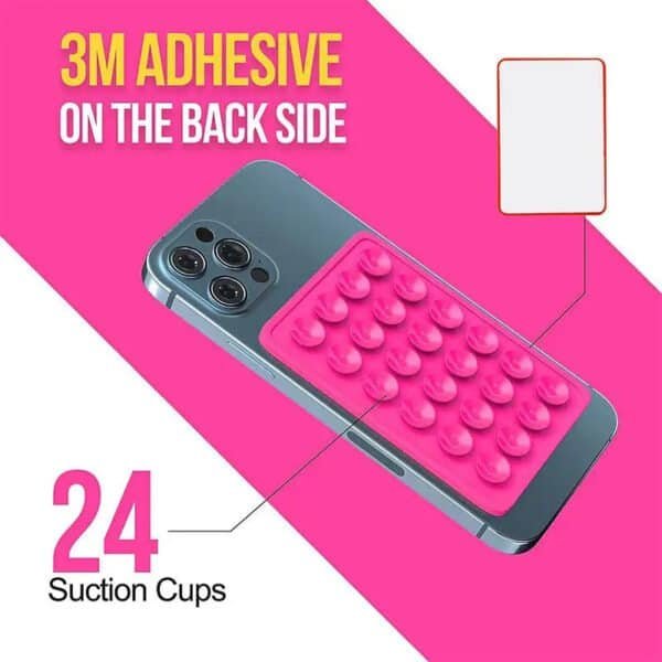 silicone suction cup phone grip adhesive