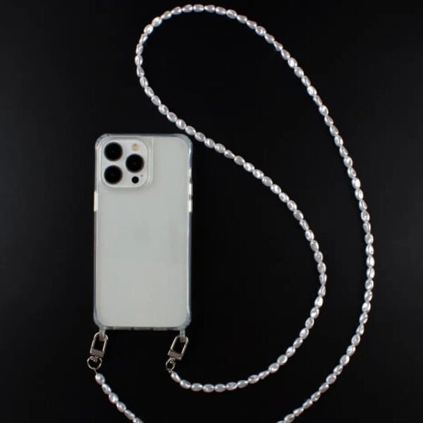 crossbody necklace pearl shoulder phone strap