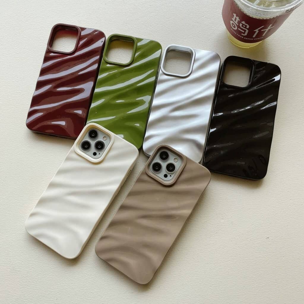 water ripple jelly color wavy phone case