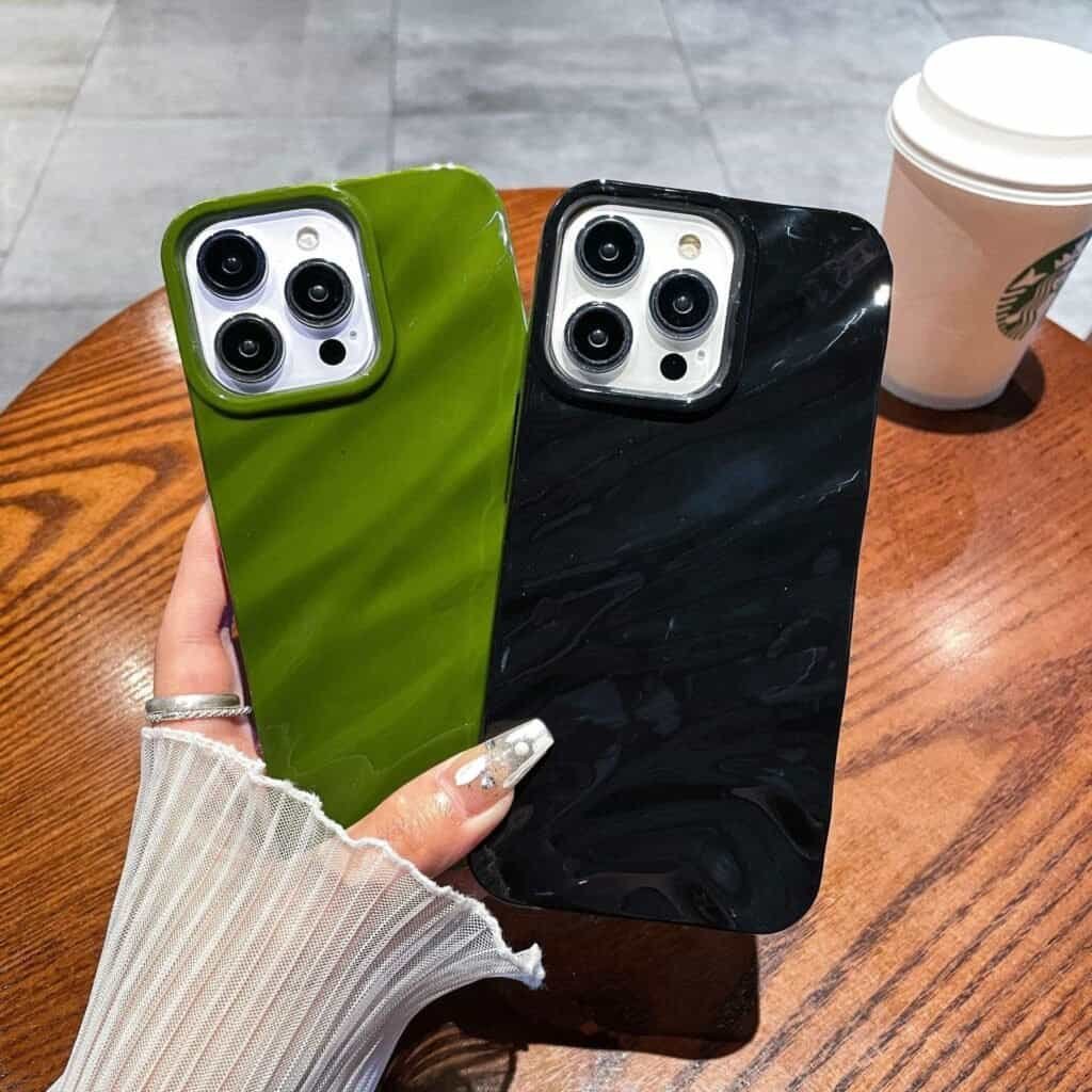 water ripple jelly color wavy phone case