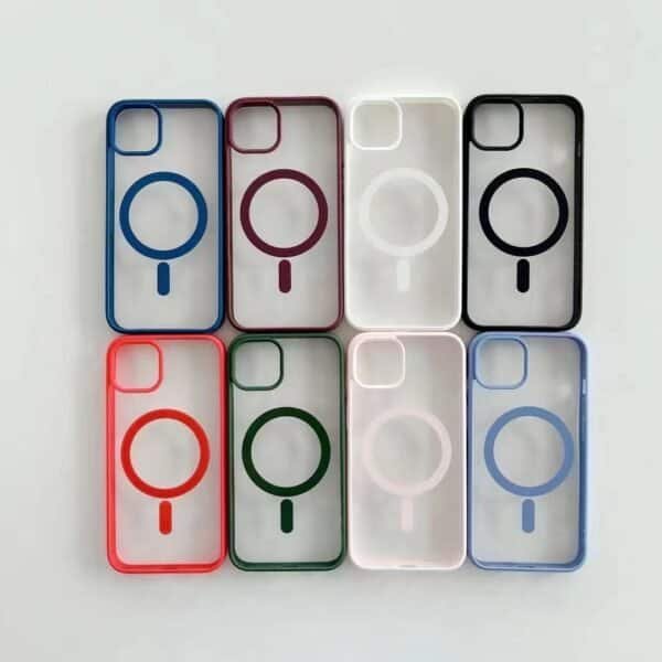 candy color bumper tpu pc magsafe phone case