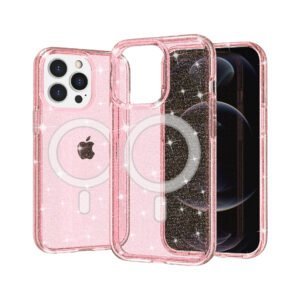 glitter hard shockproof magsafe phone case