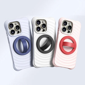 magnetic silicone cell phone grip and stand