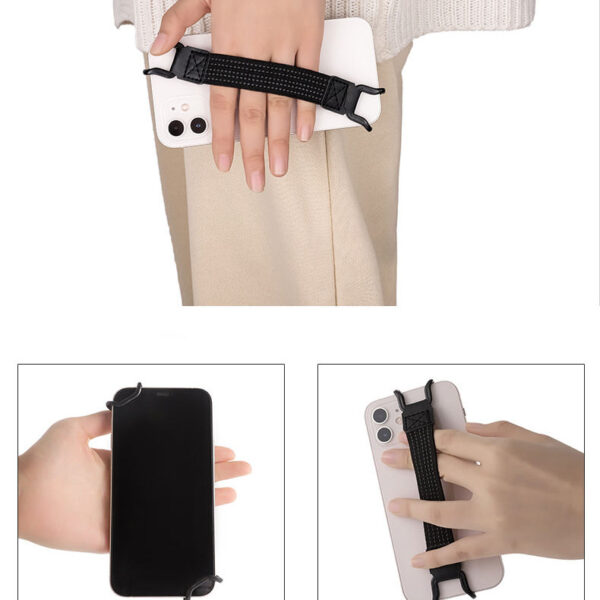 elastic two sided mobile phone finger grip