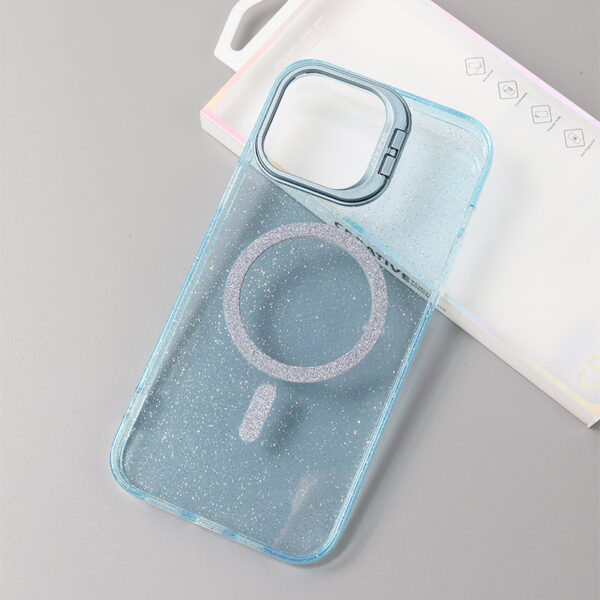 glitter phone case with camera stand magsafe compatible