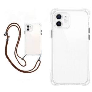 clear crossbody phone case with 4 corner holes