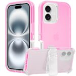 3 in 1 clear belt clip shockproof phone case