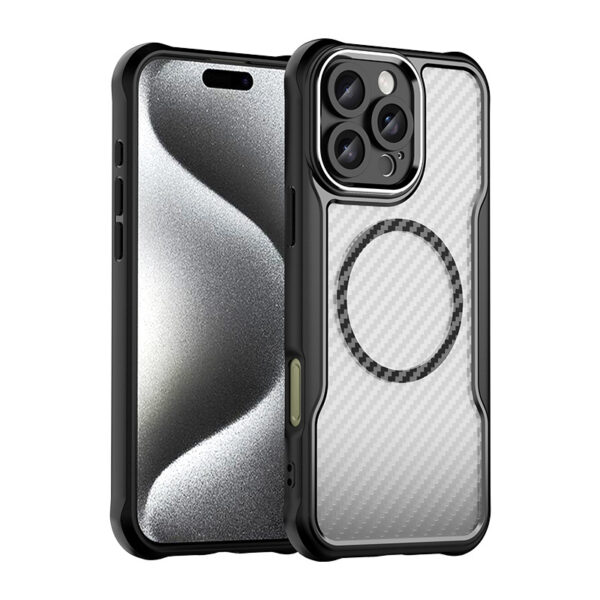 carbon fiber texture magsafe phone case