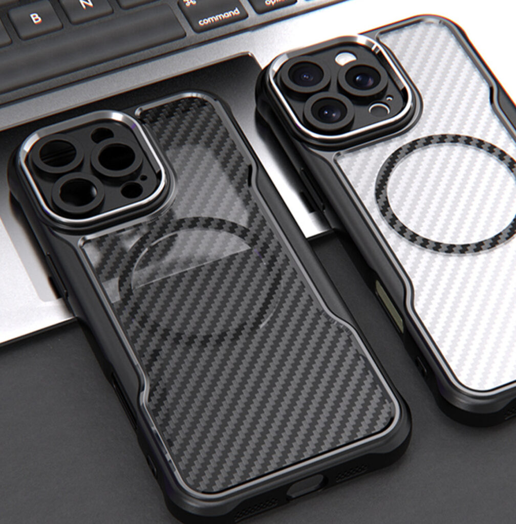 carbon fiber texture magsafe phone case