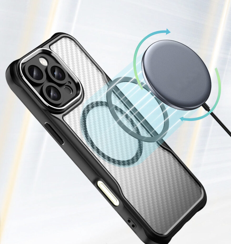 carbon fiber texture magsafe phone case