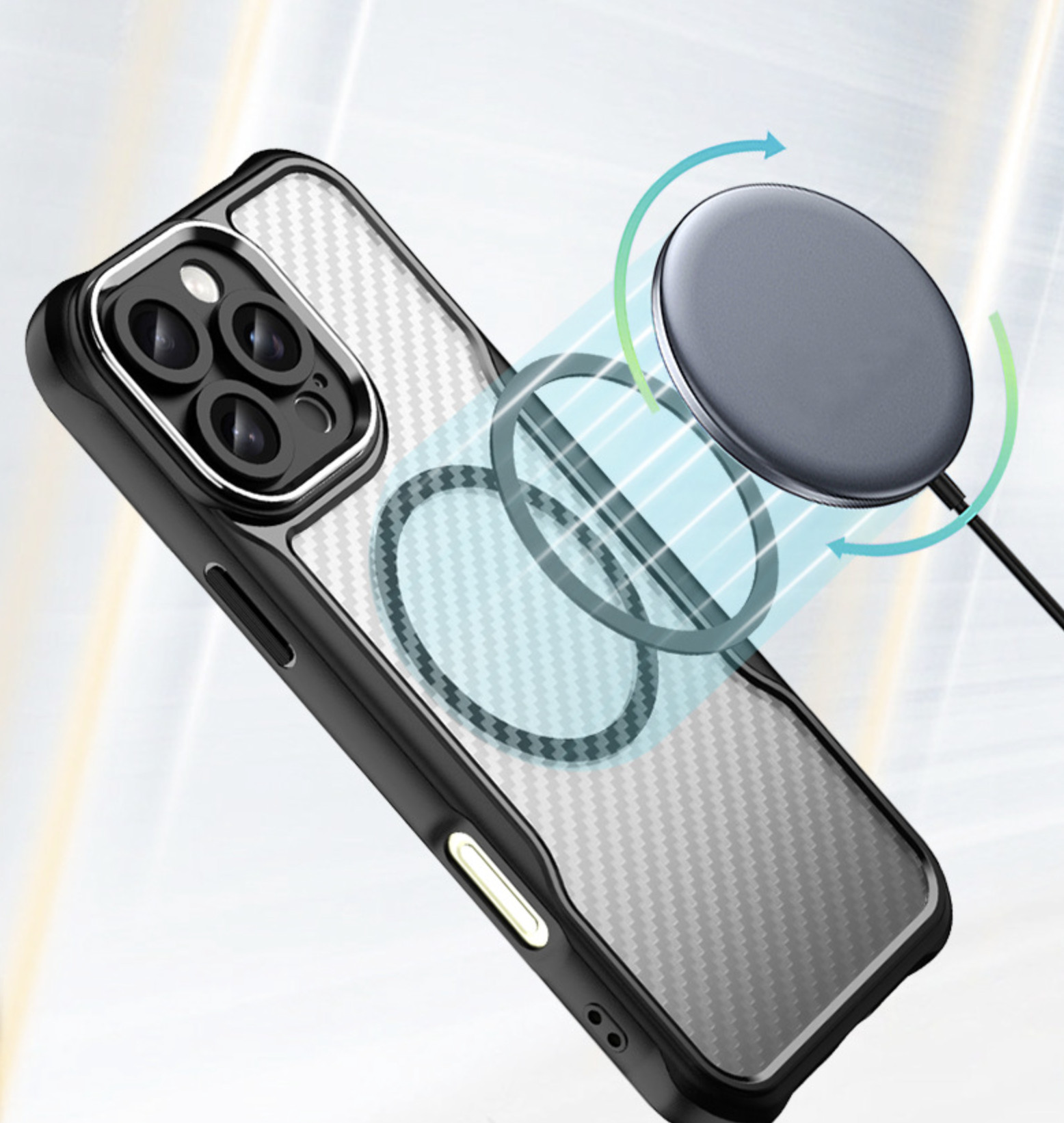 carbon fiber texture magsafe phone case