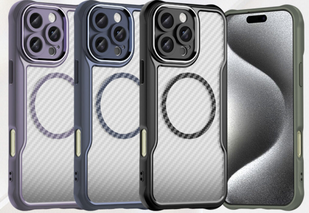 carbon fiber texture magsafe phone case