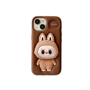 3d labubu silicone phone case with phone stand