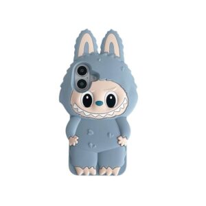 3d cute labubu silicone phone case