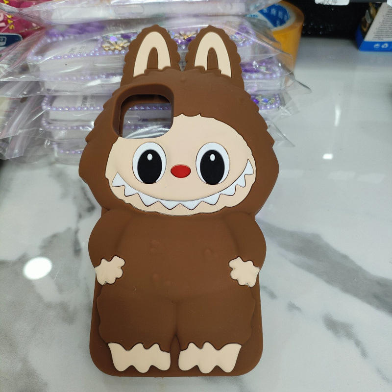 3d cute labubu silicone phone case