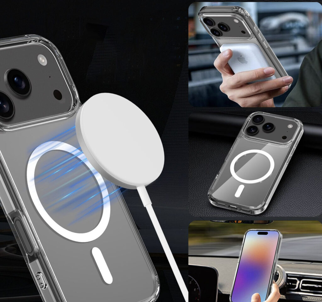 iphone 17 clear hybrid magsafe compatible phone case