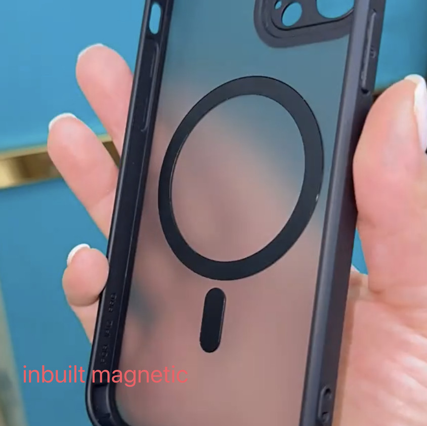 in built magsafe compatible matte phone case