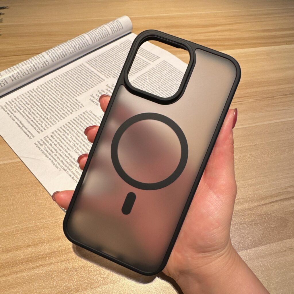 in built magsafe compatible matte phone case