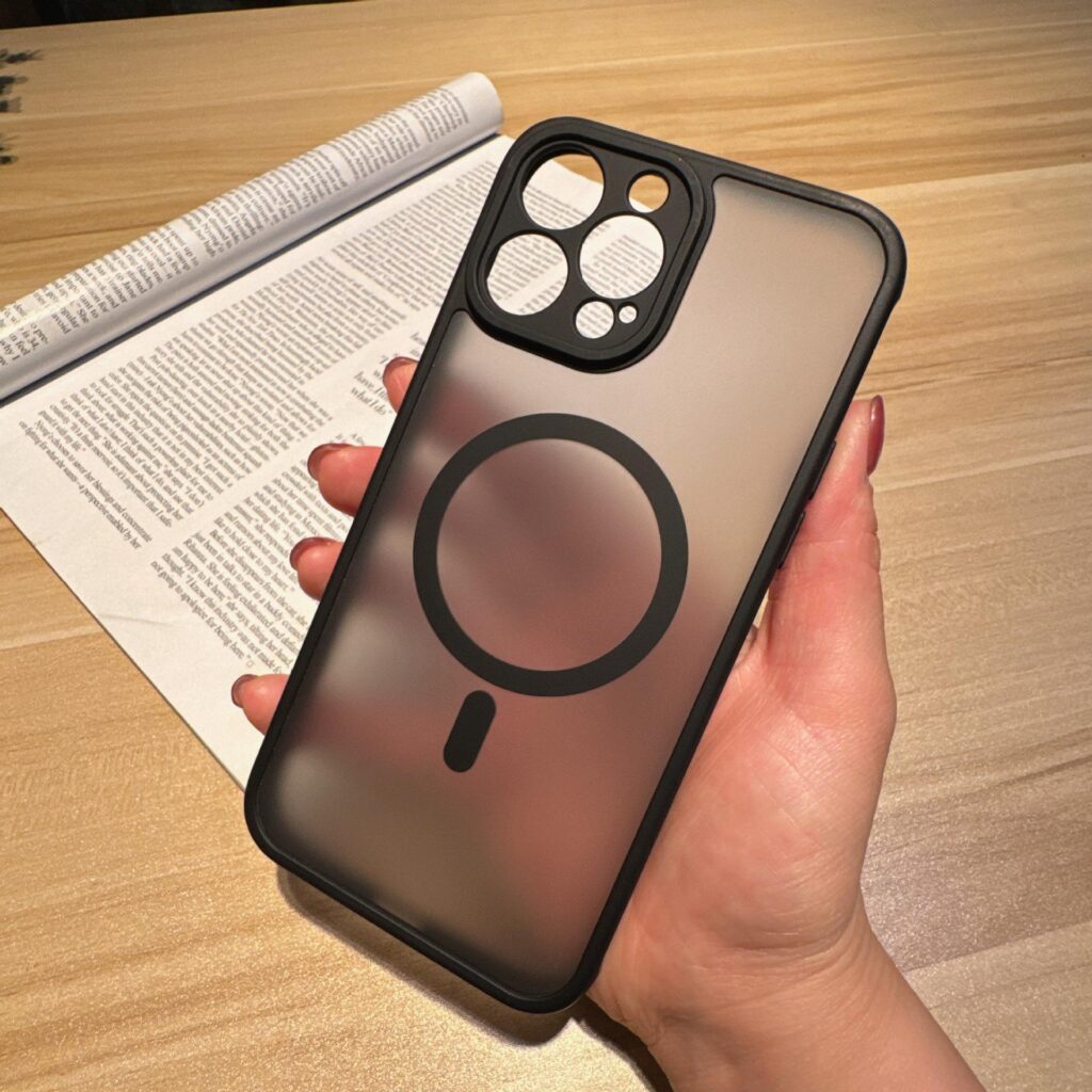 in built magsafe compatible matte phone case