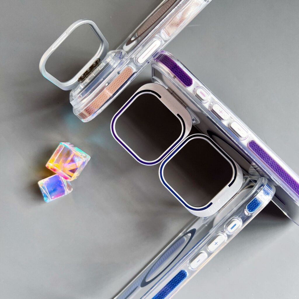 clear impact camera stand magsafe phone case