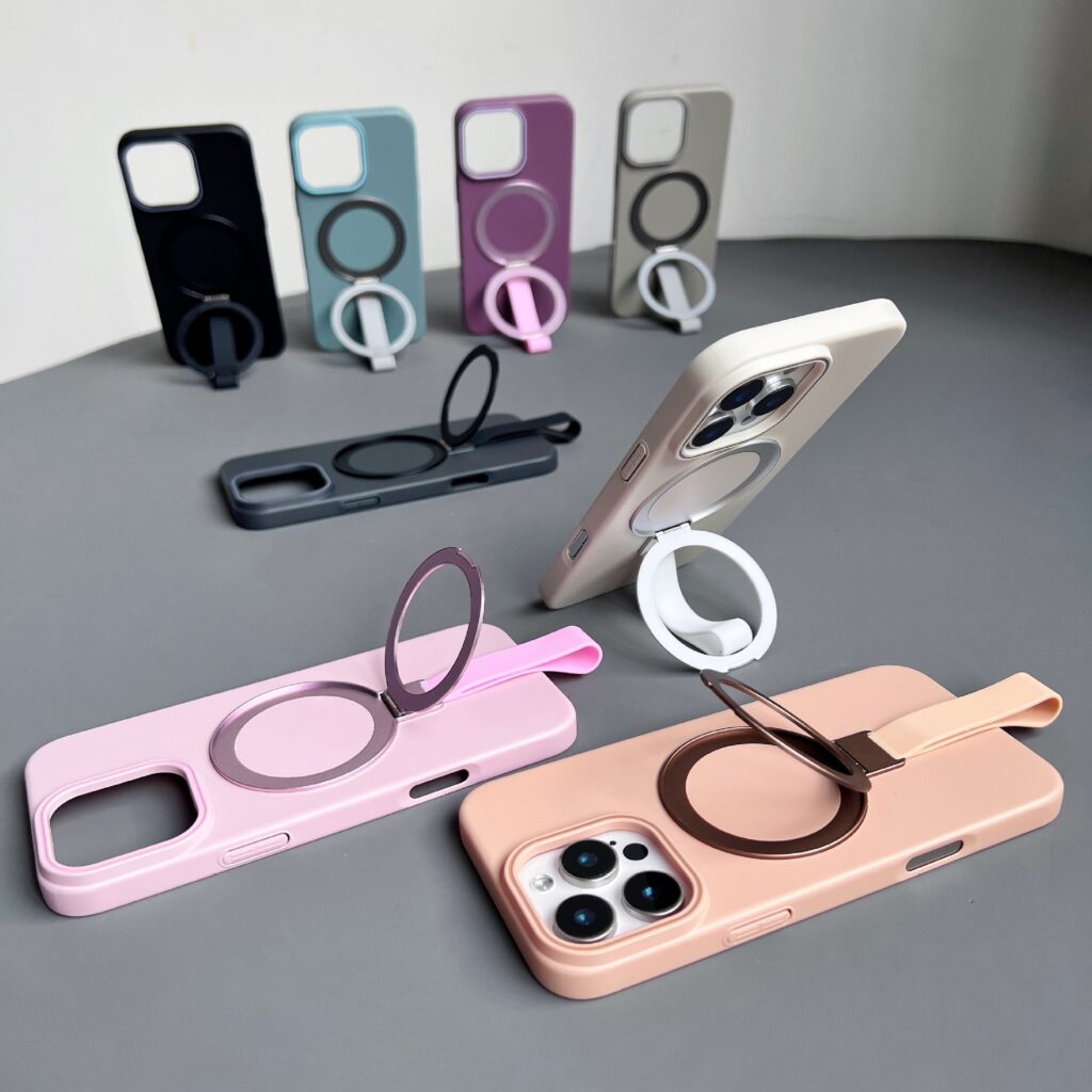 kickstand and finger loop magsafe phone case